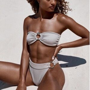 Mondays Swimwear Bikini Set in Oat Crinkle